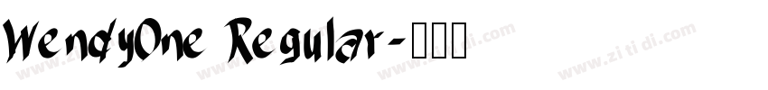 WendyOne Regular字体转换